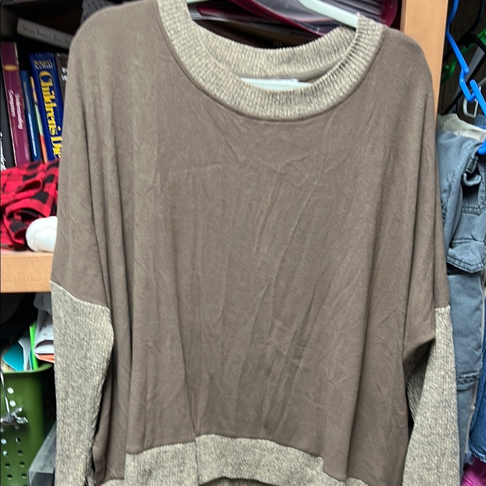 Brown and Tan Sweater